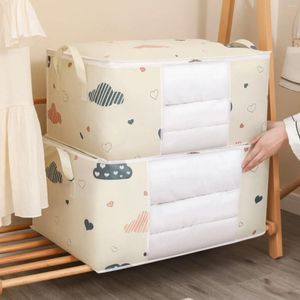 Storage Bags Cloth Quilt Clothes Bag With Visible Window For Pants