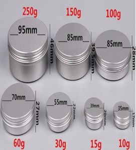 5 10 15 30 60 100 150 200 250 ml puste aluminiowe pojemniki kosmetyczne Pot Pot Balm Balm Jar dla kremowego maści krem ​​do ręki Opakowanie 8615342