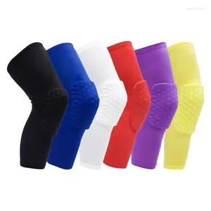 Ginocchiere 1pc a basket lungo la protezione a compressione manica a nido d'ape in schiuma in ginocchiera attrezzatura da pallavolo Supporto SAA0099