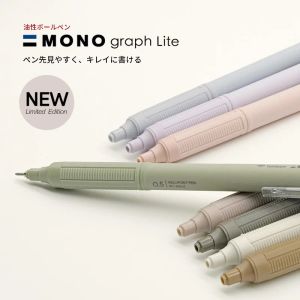 Pennor 1pc Japan Tombow Mono Graph Push Type Ballpoint Pen Rökt färg Pen Rod 0.5mm Stationey School Supplies