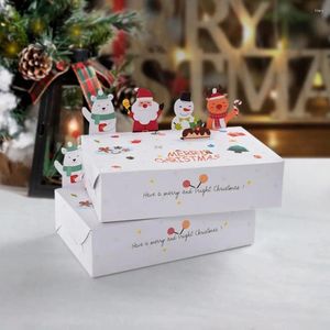 Present Wrap Holiday Boxes 10st Christmas Box Set With Foldble 3D Santa Snowman Elk Bear Design for Chocolate