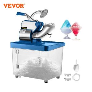 Blender Vevor Electric Snow Cone Machine Ice Shaver Shaver Crusher Granizing Стеклянный блендер микшер Чоппер из нержавеющей стали Прохладно холодное коммерческое