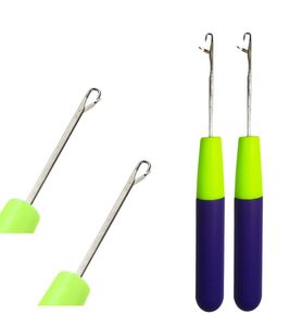 3pcslot Plastikhäkchen Geflecht Haken Nadel Purple Griff für Jumbo -Flechten Haarwebende Dreadlock Hair Extensions Tool1383308