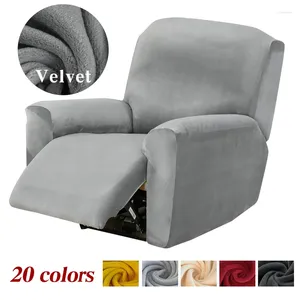 Chair Covers Solid Color Soft Velvet Stretch Lazy Boy Recliner Cover For Leather / Living Room Slipcover Home