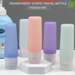 Förvaringsflaskor 1 st 90 ml silikon resor flaska kosmetisk påfyllningsbar lotion dusch gel schampo tom container vatten