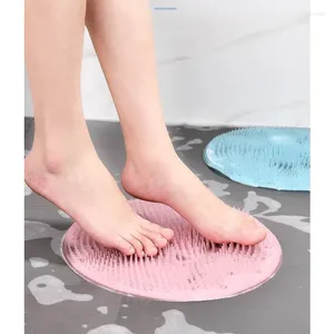 Bath Mats Silicone Shower Back Brush Massager Foot Dead Skin Anti Skid Pad Bathroom Mat