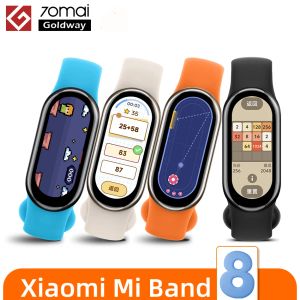 Xiaomi Wristbands Mi Band 8 Bracelet Blood Oxygen 1.62" AMOLED Display Fiess Tracker 16 Days Battery Fashion Smart Watch Wristband Miband band