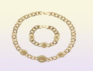 Fashion Designer Necklaces V Pendant Banshee Head 18K Gold Plated Bracelets Earrings Rings Birthday Festive Engagement Gifts V126096644