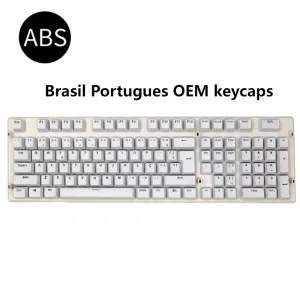 Tillbehör brasilianska portugor 106 Keys KeyCap ABNT2 Layout för spelmekaniskt tangentbord OEM Backlight dubbelfärginjektion Tangent Caps