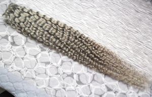 Pacotes de cabelo cacheado brasileiro cacheados 100 tecelagem de cabelo humano 1 peça 1026 polegadas de cabelo grisalho teceane9875707