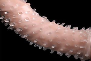 Massager zabawek seksu Penis Extension for Men Cock Ring Rleeve Extender wielokrotnego użytku Spiky Opóźnienie Zestaw Zabucia dla dorosłych par par