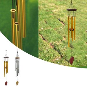 Decorative Figurines Classical Wind Chime 6-tube Home Decoration Bell Pendant With Crisp Sound Suitable For Indoor And Outdoor Use