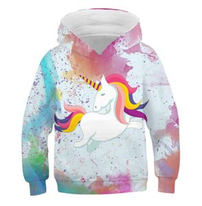 2020 Nowy jednorożec 414 lata bluzy dziecięce sweter zimowy UNICORN Polyester Ubrania dziewczęta kreskówka pullover jesienna topy Kid7443808