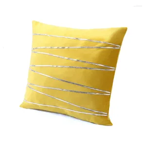 Pillow Inyahome Set Of 2 Silver Stripe Velvet Throw Covers Case Luxury Modern Pillowcases For Bed Sofa Couch Car Chair