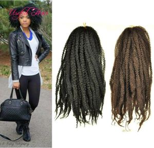 18 pollici Afro Kinky Curly Curly Bundle morbido MARLEY TRAD ACCHET ACCHET ESTENTION SINTETICO TRASHING ACCHET ACCOLA PER BLACI WOM8454958