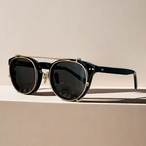 A144 Vintage Trend Sunglasses Outdoor Sunglasses Women Man Highquality One Mirror для двойного использования солнечных очков для женщин оригинальный роскошный бренд