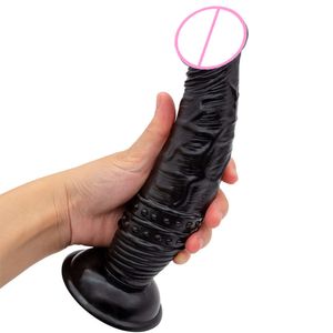 Gerçekçi yapayalar erotik jöle yapay penis Süper güçlü vantuz ile seksi oyuncaklar kadın erkekler için yapay penis g-spot simülasyon 2#