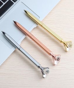 Luxury Metal Crystal Diamond Pen 8 Colors Polka Dot Ball Pennor Fashion 19 Carat Large Diamond Ball Points For School Office9504775