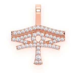 Фабрика оптовой интенсивности Moissanite Eye of Ra Ankh Мужской кулон хип -хоп лучшая ювелирная коллекция в Индии Сертифицированный Vvs Diamond