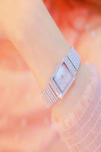 Lady Lady Assista a marca de moda de luxo com engrenagem reversa de aço inoxidável exclusivo Women039s Hand Bling Diamand Watches1992421