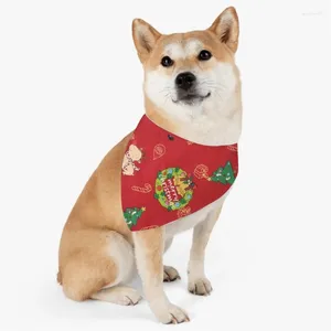 Dog Abbigliamento Pet Neck Kerchief per Natale e gatto piccolo bandana con modello di regalo di compleanno