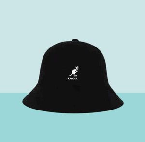 Kangaroo Kangol Fisherman Hat Hat Hat Suncreen Haft Haftery Materiał TŁOŚCI 3 Rozmiary 13 Kolory Japończyka Ins Super Fire Hat x2202148869913