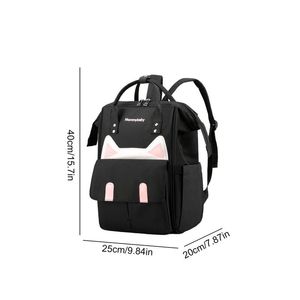 Mommy -Rucksack für verstellbare Katze Ohren Wickelbeutel Multifunktional Windel Rucksack für Reisen tragbare Aufbewahrungstasche