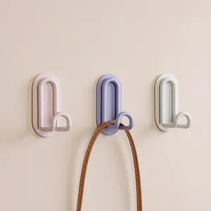 Hooks Punch-free Hook Strong Viscose Adhesive Load-bearing Door Back Wall Bathroom Kitchen Key Seamless Nail Paste Clothes
