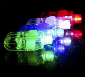 LED -ljusa fingerstrålar ringljus Rave Party Glow Led Fingers Toys Finger Ring Gift Lights Glow Laser Finger Beams LED Flashing9638552