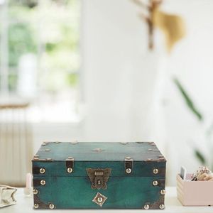 Depolama Çantaları Tablo Dekor Dekor Mücevher Kutusu Kılıf Düzenleyici Hazine Ürünleri Ahşap Demir Kolye Vintage Yatak Odası Miss