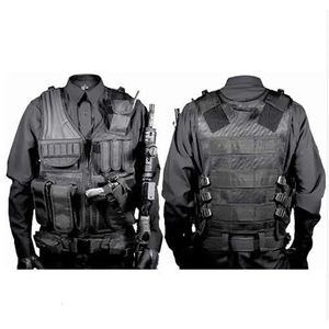 Multi-Pocket Swat Exército Tactical Vest Militar Combate Corpo Coleta de Armadura de Segurança Caça ao ar livre CS Jacket Airsoft 240408