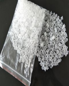 ホワイト500pcs 8mmスモールサイズプロフェッショナルタトゥーインクカップキャッププラスチック透明な顔料カップキャップタトゥーマシンアクセサリー4814796