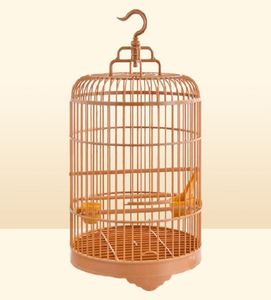 Large 45 cm diameter myna carved dragons large thrush bird cage bamboo1268538