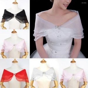 Scarves Delicate Women Wedding Dress Chiffon Shawl Evening Shoulder Cape Bridal Lace