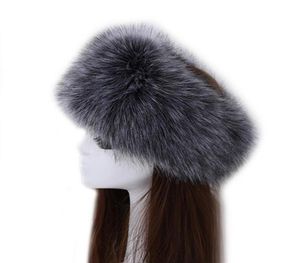 Circolo per capelli volpe spessa inverno Cappello russo Y -fascia per cesta Female Furia Accessori per cappelli da sci largo fascia larga per copricapo 2103299651051
