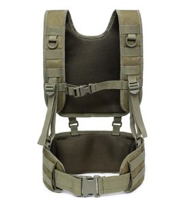 Outdoor Training Tactical vadderad stridsbälte avtagbara hängande remmar Combat Duty Belt med bekväma kuddar hela2978329