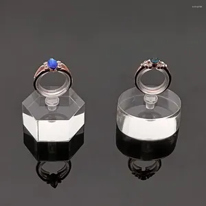 Dekorative Teller Acryl transparent Ring Display Ständer DIY Handgefertigte Hochzeitsspeicher -Counterdekoration Zubehör