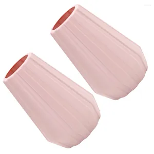 Vases 2 Pcs Vase Home Flower Pot Unique Faux Decor Fashion Flowerpot Ornament Plastic Cylinder Container