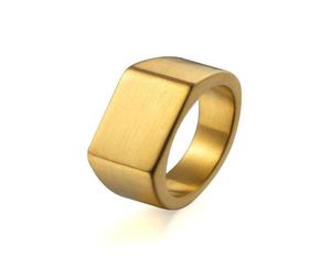 Klusterringar enkla män vanlig ringsmycken hög polerad guld silver svart 316l rostfritt stål finger retro titan wrap1841205