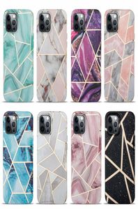Luxury Bling Plated Marble Geometric Soft IMD TPU Cases For Iphone 14 Pro max 13 12 11 XR XS MAX 8 7 6 SE 2020 Rock Stone Granite 5736967