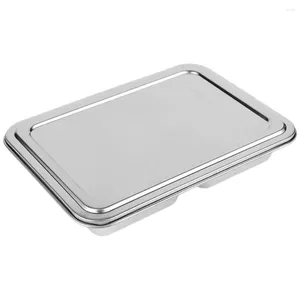 Dinnerware Divider Plates Dividers Adults Square Dinner Stainless Steel Lunch Trays Child Baby