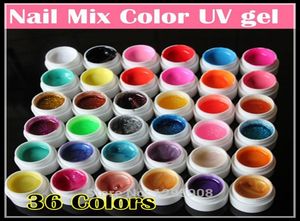 Gel de unhas Profissional inteira 36 Cores de mistura Art UV PureGlitter Powdershimmer Colorido set5GBottle8468507