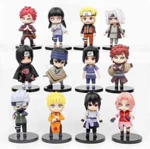 12pcs Uzumaki Sasuku PVC Action Figures Sakura Kakashi Gaara Miniature Anime Figurine Collezione Modello Dolls per bambini Set201M5111825