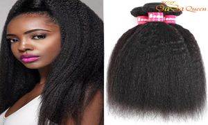 Perwersyjne proste włosy Brazylijskie przedłużanie włosów dziewiczych Yaki prosta 100 naturalnych wiązek włosów ludzkich3596260