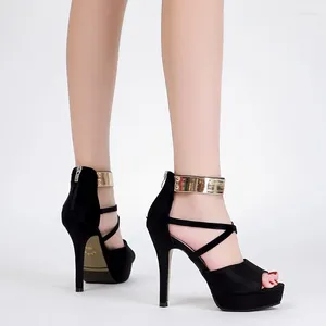 Sandalen Plattform Super High Heels Frauen Schuhe sexy offene Sommer -Stilettos Peep 2024 Party Designer Zapatos Mujer Pumps