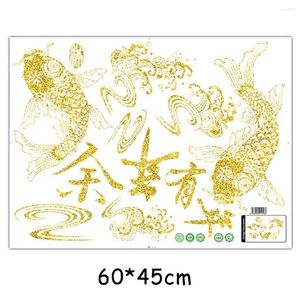 Window Stickers 2024 Chinese Year Sticker PVC CNY Gift To Friends Bright Colors Spring Festival Decorative Films