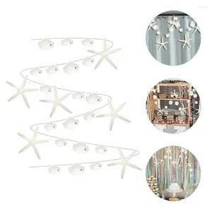 Decorazione della festa Starfish Shell Tull Banding Under the Sea Decorations Ocean Tema Banner Summer Beach Birthing Ghirlande