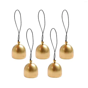 Estatuetas decorativas 5Pieces Mini Bell Pequeno pendente de latão vintage sinos de Windchimes para