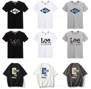 Lee Cooper Fashion Mens Designer T Shirt Womens Clothens TOPS TEESホワイト特大ポロTシャツ女性サマーパーティースポーツカップル高級短いTシャツLEE DORGA