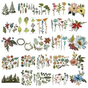 Metal Cutting Dies Flowers and Leaves DIY Scrapbooking Po Album Dekorativ prägling av pappershantverk 240407